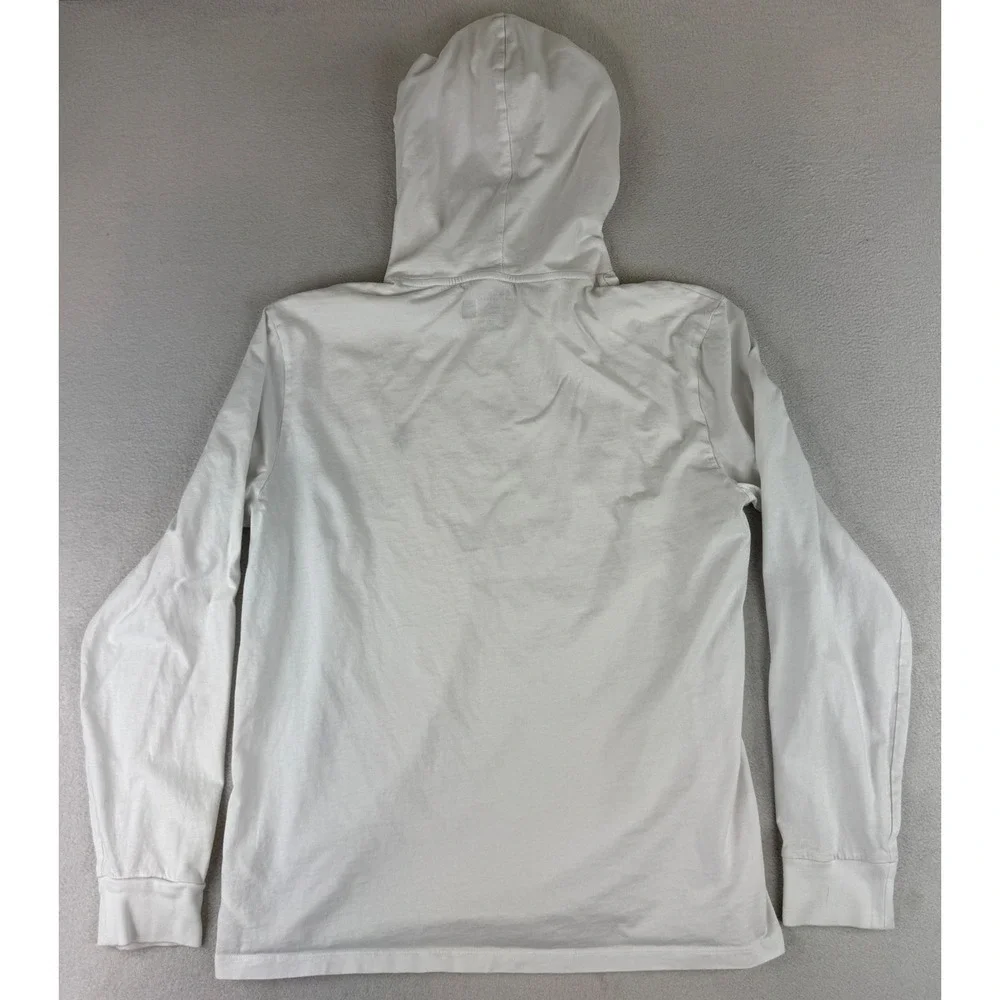 Polo Ralph Lauren Hooded T-Shirt Mens Medium White Long Sleeve Pony Logo